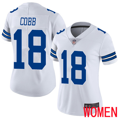Women Dallas Cowboys Limited White Randall Cobb Road #18 Vapor Untouchable NFL Jersey->women nfl jersey->Women Jersey